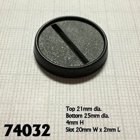 25mm Round Plastic gaming Bases (20)