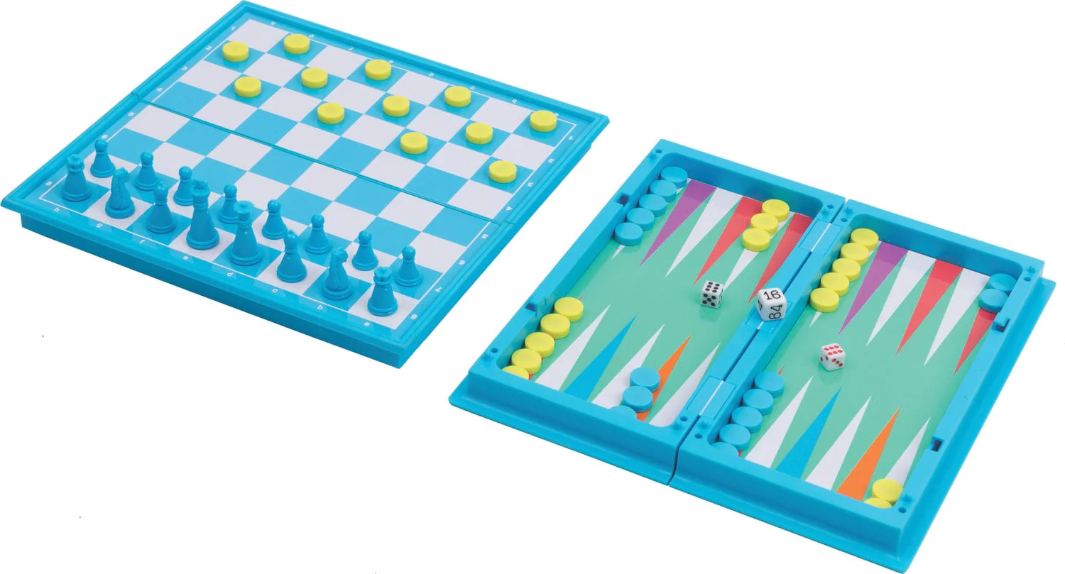 3-in-1 Chess, Checkers & Backgammon Magnetic Game Set - Image 5