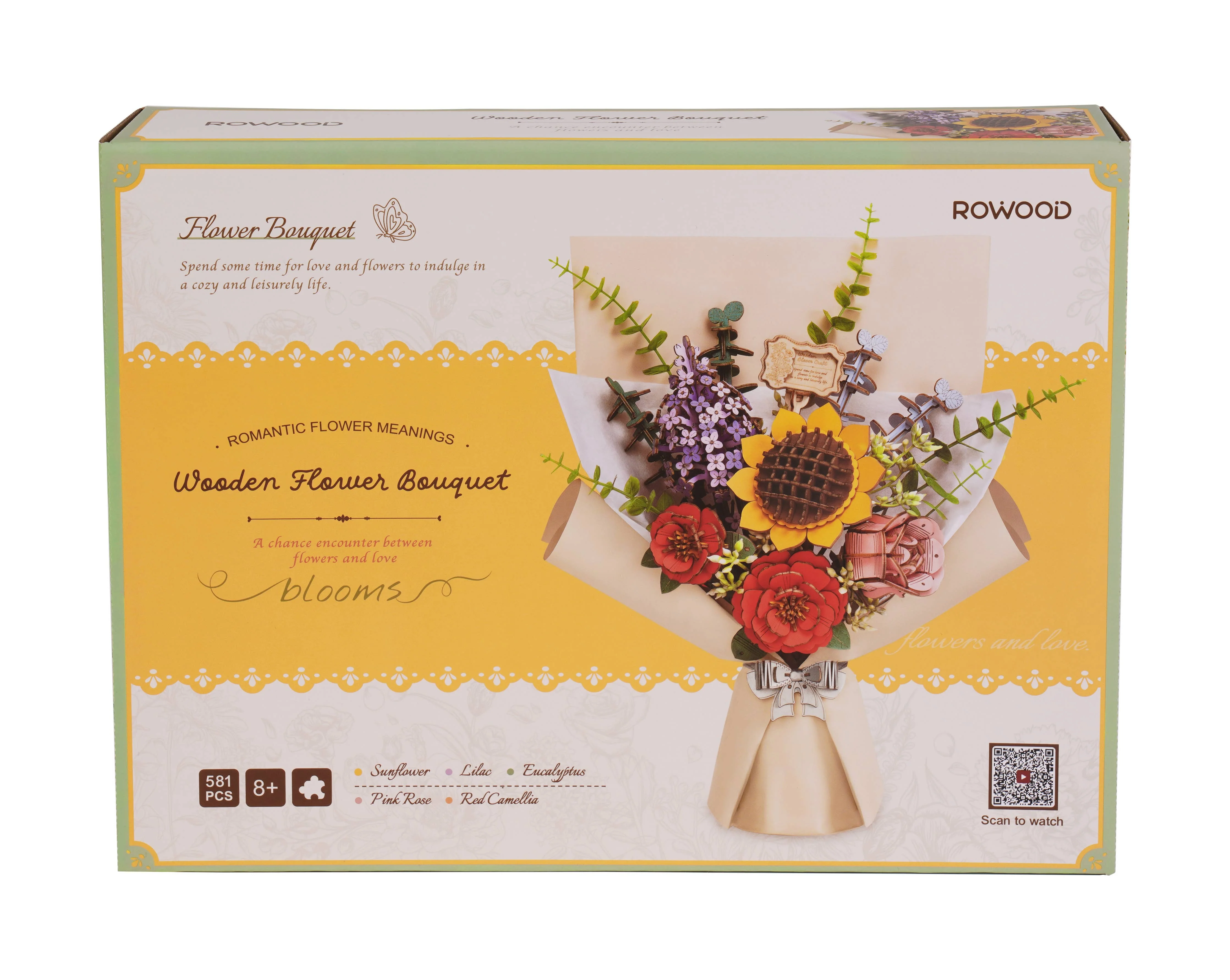 3D Wooden Flower Puzzle Bouquet - Image 6