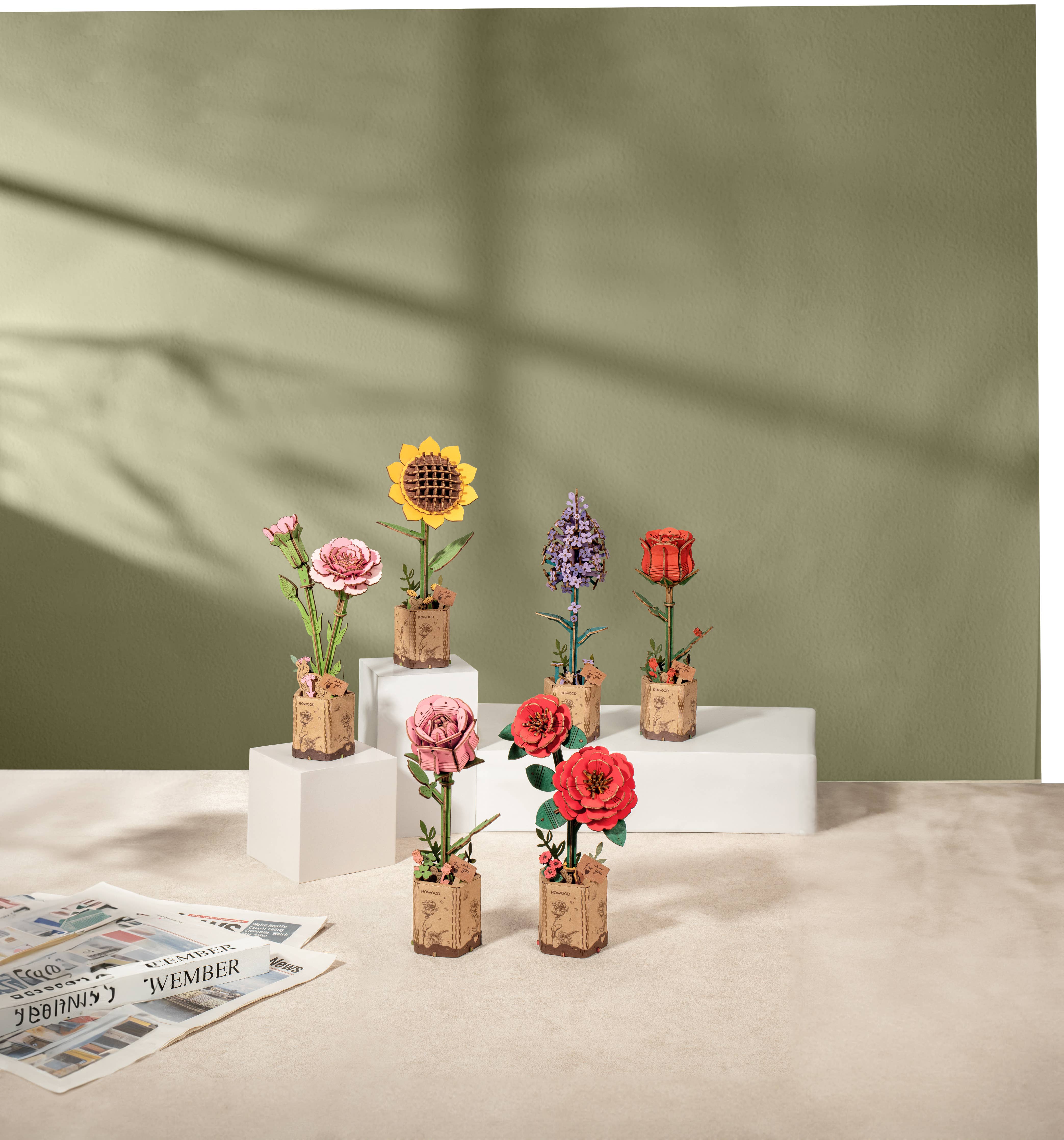 3D Wooden Flower Puzzles: Sunflower - Image 9