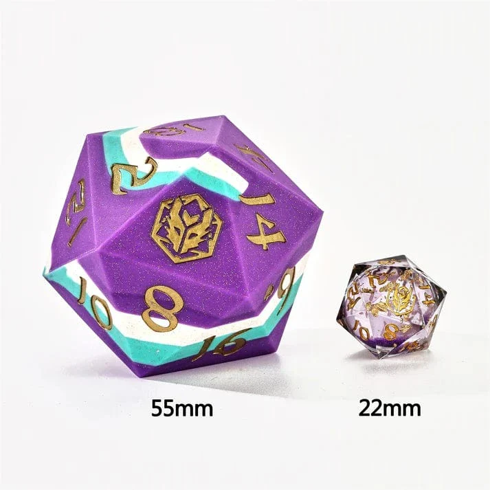 55MM Chonk Rubber Silicon D20 - Celestial Gleam - Image 2