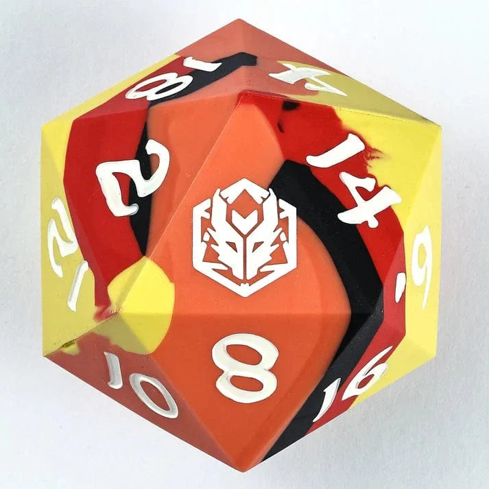 55MM Chonk Rubber Silicon D20-The Fire Ball - Image 3