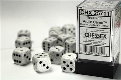 Speckled® 16mm D6 Arctic Camo™ Dice Block™ (12 dice) - Image 4