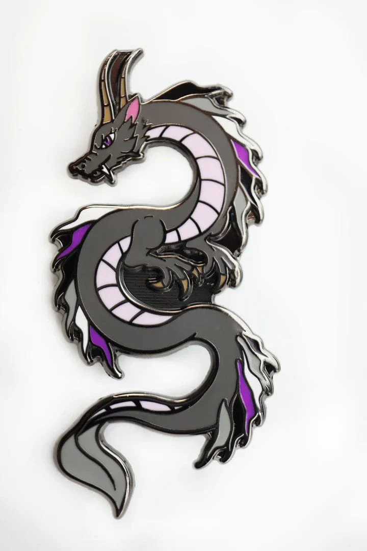 Asexual Dragon Pin