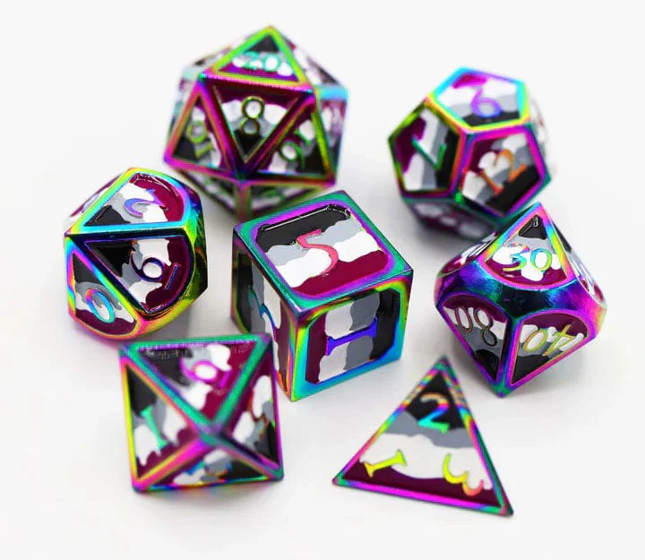 Asexual Metal Dice Set