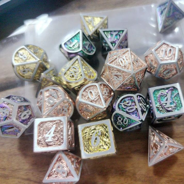 Blind Bag of Assorted 7 Metal Dice Set - Image 3