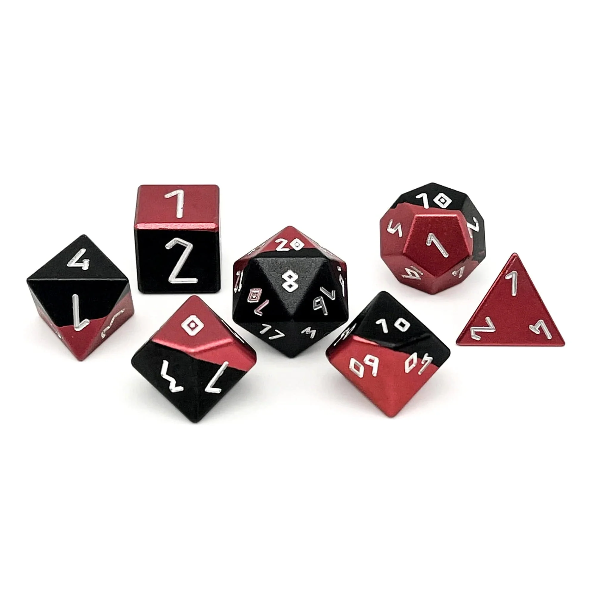 Blood Thirsty - 7 Piece RPG Set 6063 Aluminum Hybrid Dice - Image 3