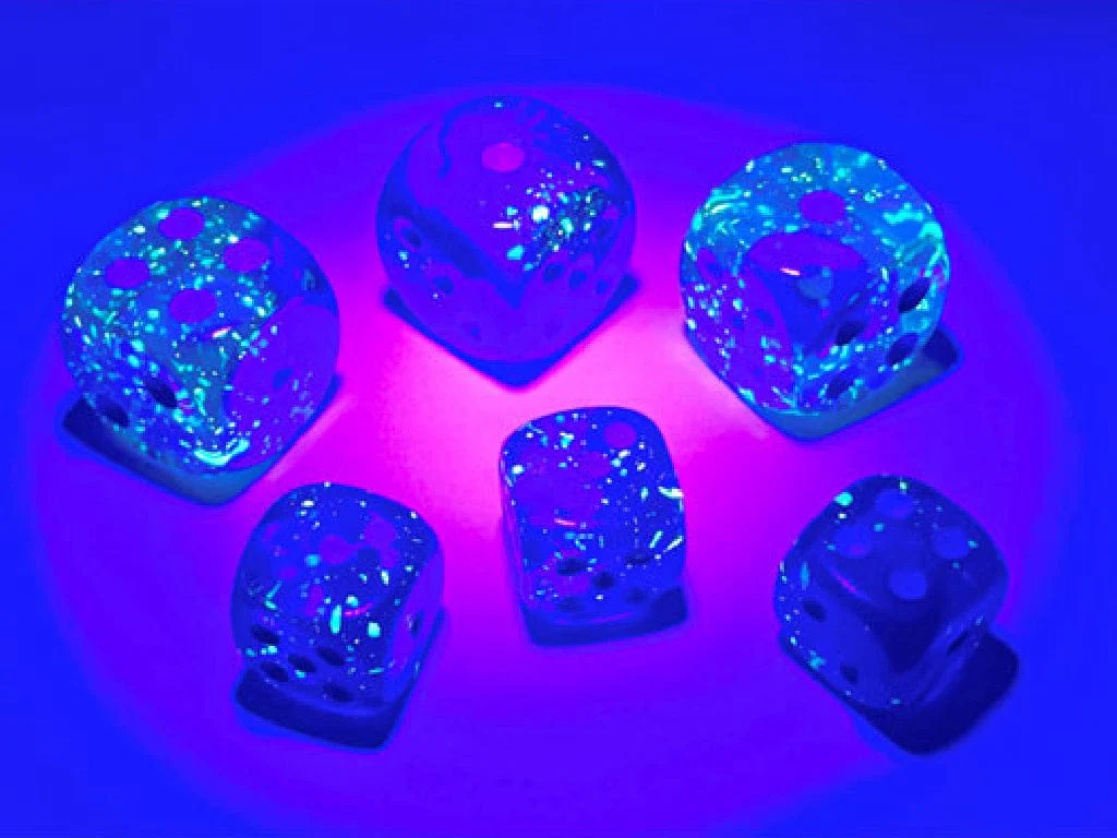 Gemini® 12mm D6 Blue-Blue/light blue Luminary™ Dice Block™ (36 dice) - Image 3