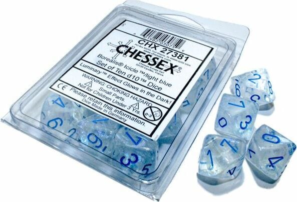 Borealis Icicle Light Blue d10 Set - Image 3