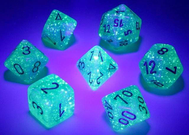Borealis Light Green/gold Luminary Polyhedral 7-Die Set - Image 2