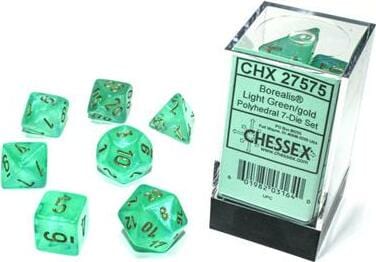Borealis Light Green/gold Luminary Polyhedral 7-Die Set - Image 4