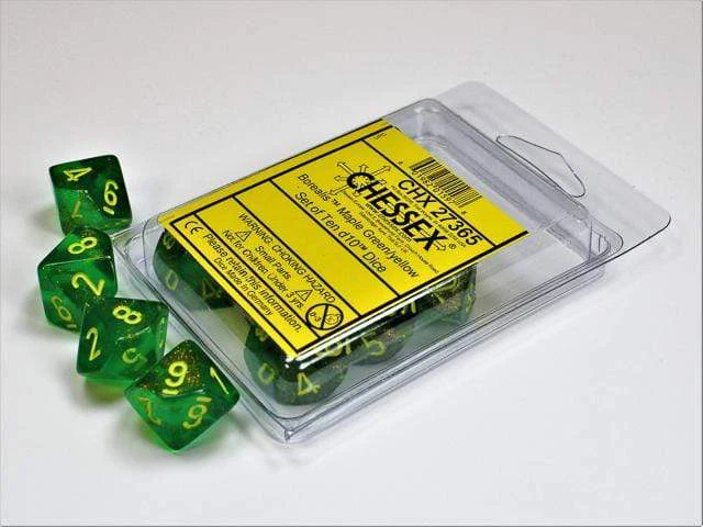 Borealis Maple Green Yellow d10 set