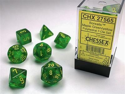 Borealis Maple Green/yellow Polyhedral 7-Die Set - Image 5
