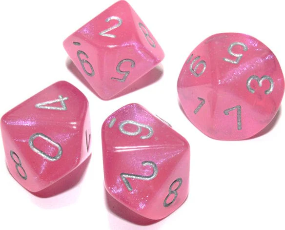Borealis Pink Silver d10 Set - Image 3