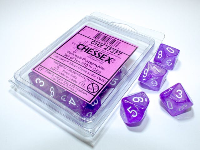 Borealis Purple White d10 Set