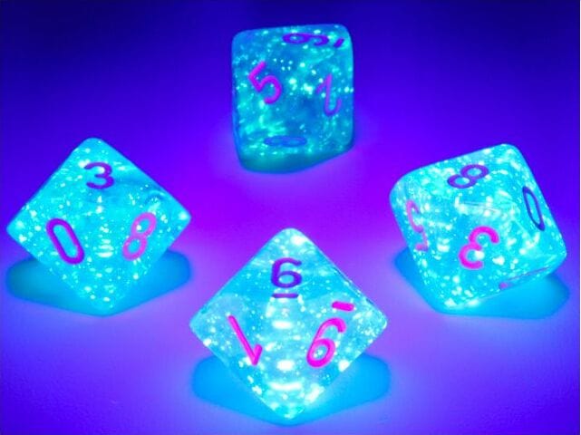 Borealis Sky Blue White d10 set - Image 2