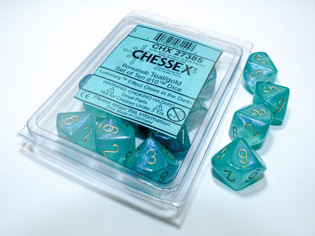 Borealis Teal Gold D10 Set new