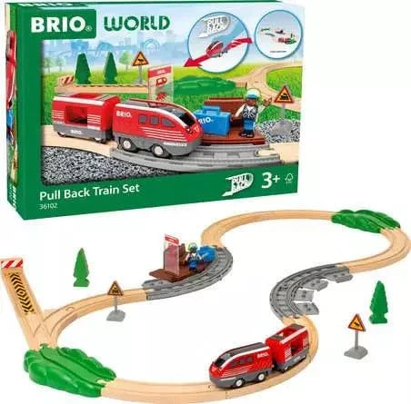 BRIO World Pull Back Train Set - Image 2