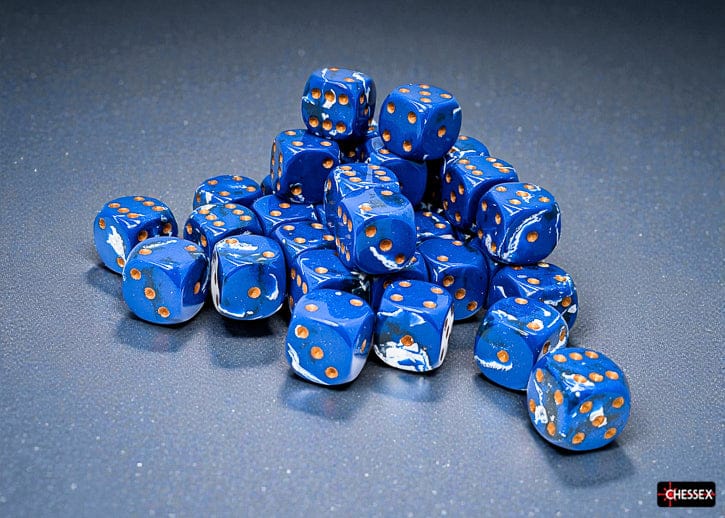 Brush Wavebreak/gold d6 Dice Block (36 Dice)
