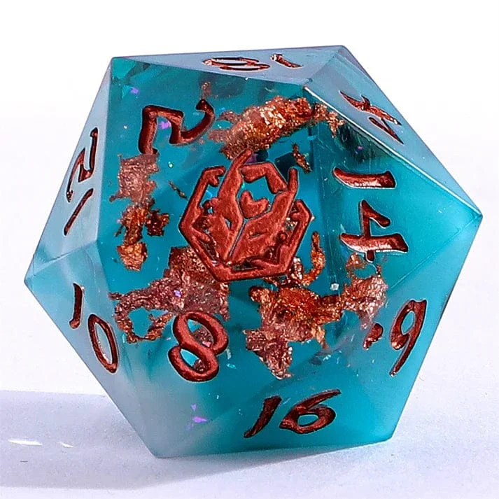 Captured Magic Sharp Edge Resin Dice Set - Cloudfall - Image 2