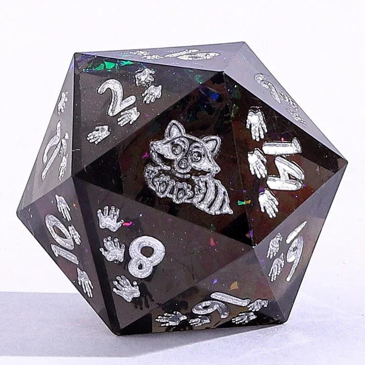 Captured Magic Sharp Edge Resin Dice Set - Raccoon's Reward