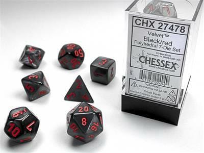 Velvet® Polyhedral Black/red 7-Die Set - Image 2
