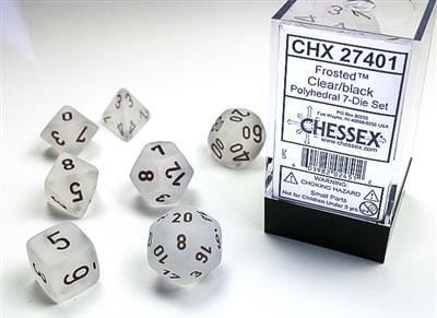 Frosted Clear/black Polyhedral 7-Die Set - Image 4