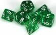 Translucent Polyhedral Green/white 7-Die Set - Image 5