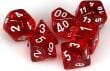 Translucent Polyhedral Red/white 7-Die Set - Image 5