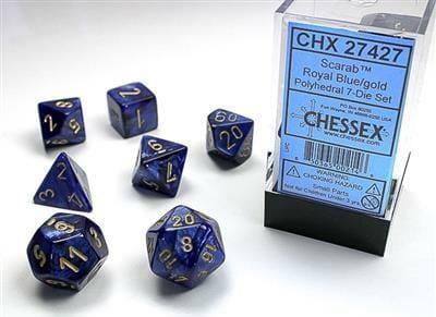 Scarab® Polyhedral Royal Blue/gold 7-Die Set