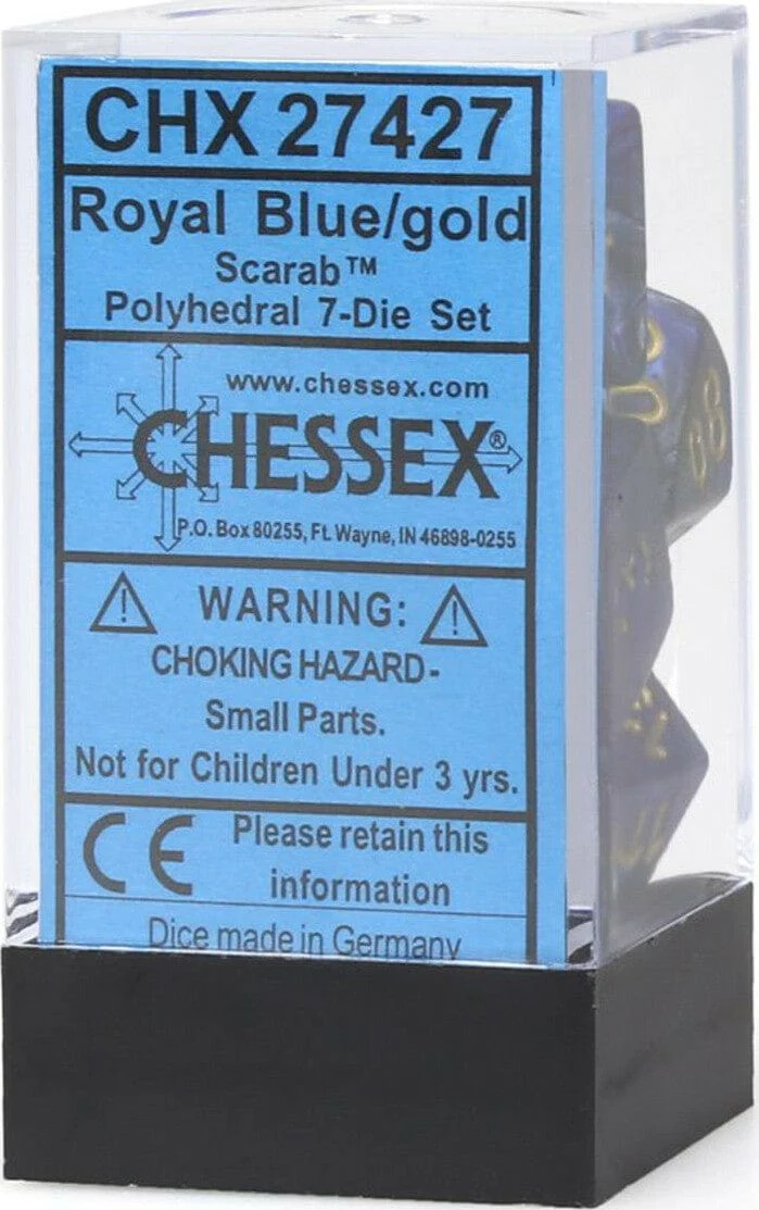 Scarab® Polyhedral Royal Blue/gold 7-Die Set - Image 2