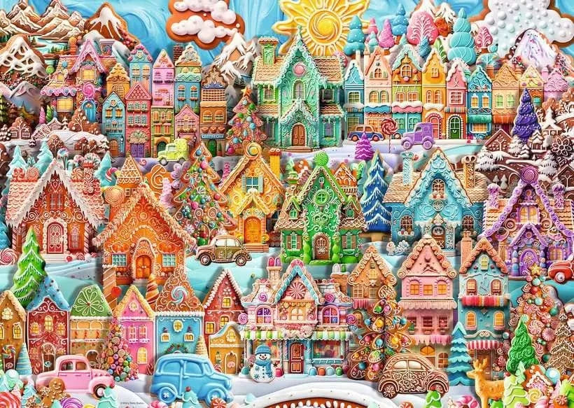 Christmas Cookie Village - 1000 Pieces Puzzle - Image 2