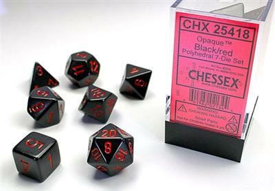 Opaque Polyhedral Black/red 7-Die Set - Image 4