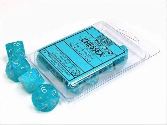 Cirrus Aqua Silver d10 set