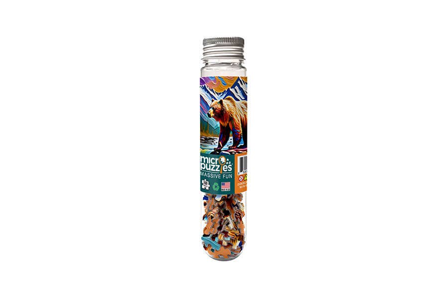 Colorful Bear - Grizzly mountain jigsaw puzzle cub gift him - Image 6