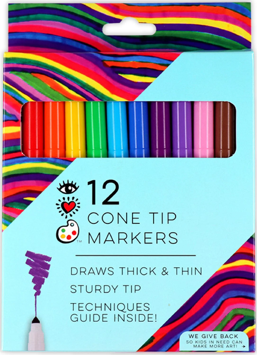 Iheartart 12 Cone Tip Markers - Image 3