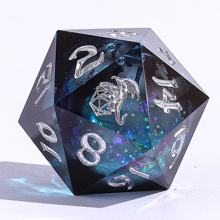 Twilight Azure Sharp Edge LIquid Core Dice Set