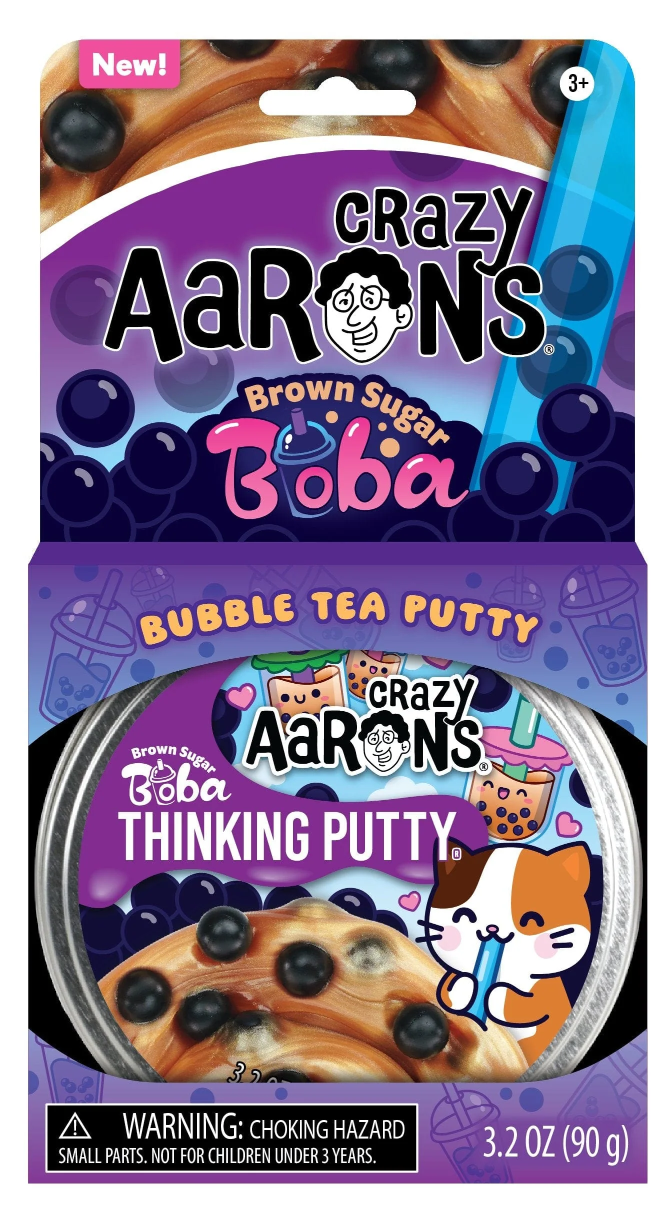 Crazy Aaron's Brown Sugan Boba Thinking Putty Tin