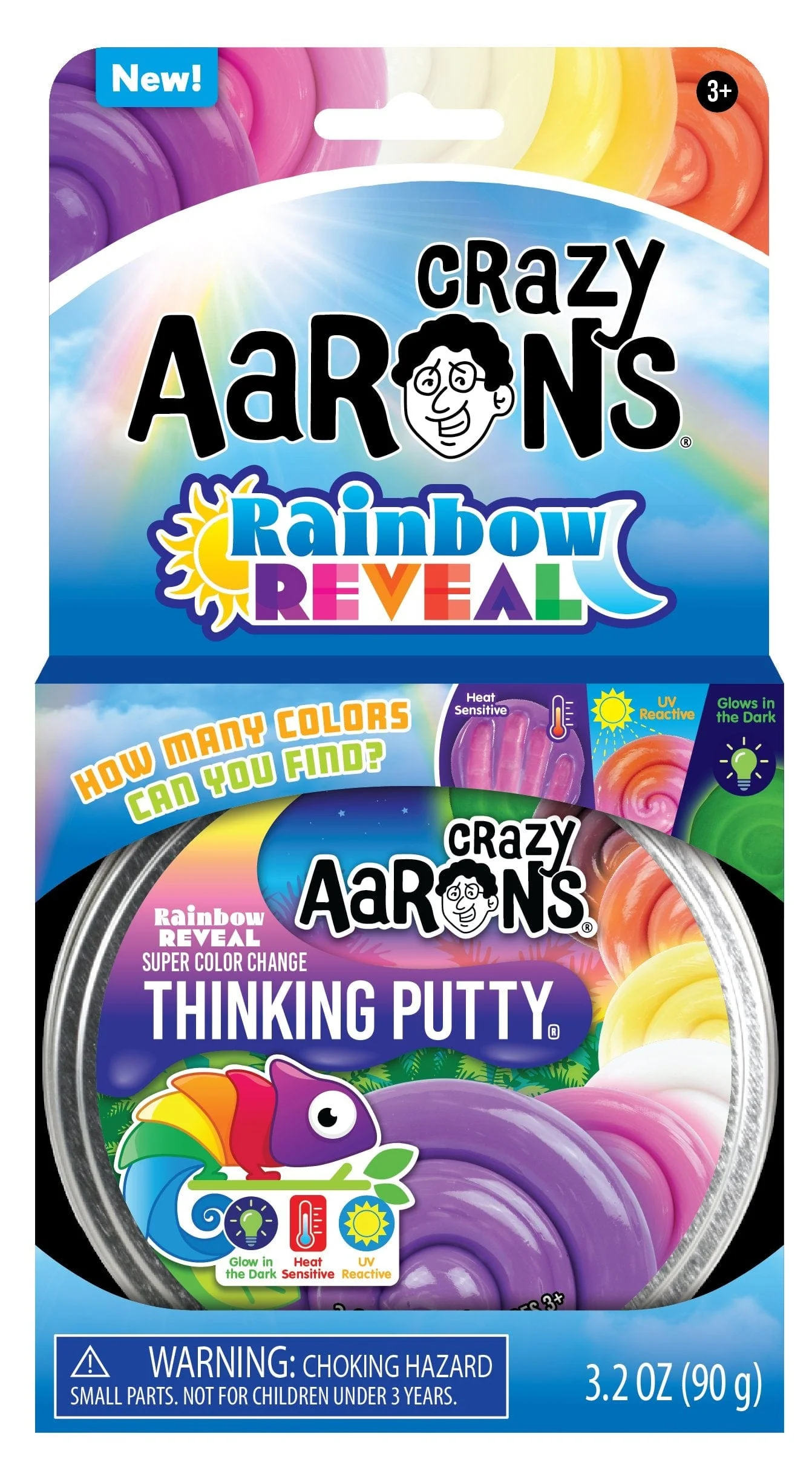 Crazy Aaron's Rainbow Reveal Thinking Putty Tin