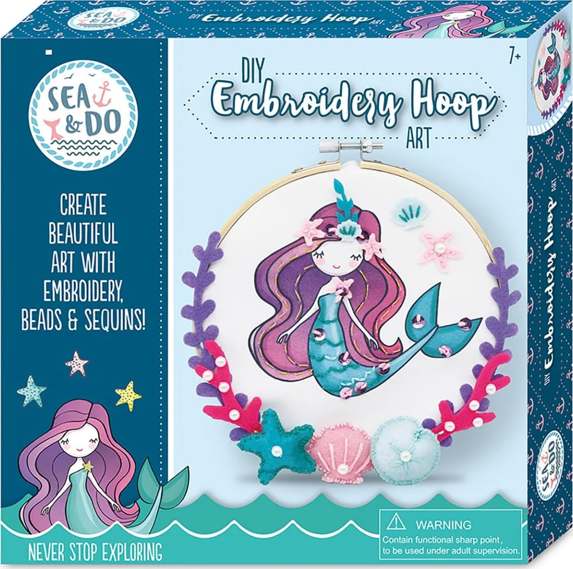 Sea Do Diy Embroidery Hoop Art Tween Craft Kit
