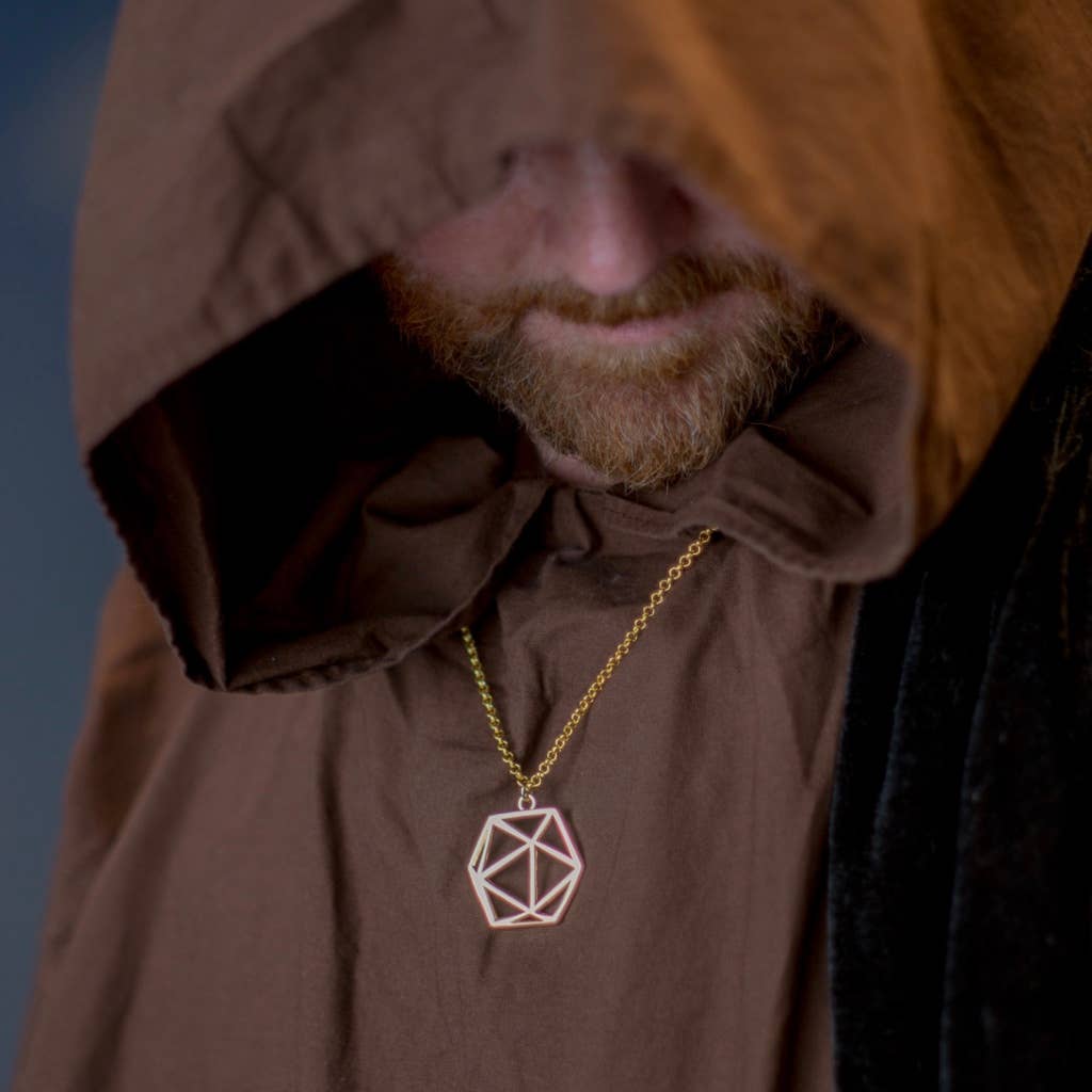 D20 Dice Pendant - Silver - Twenty Sided D&D - Image 3