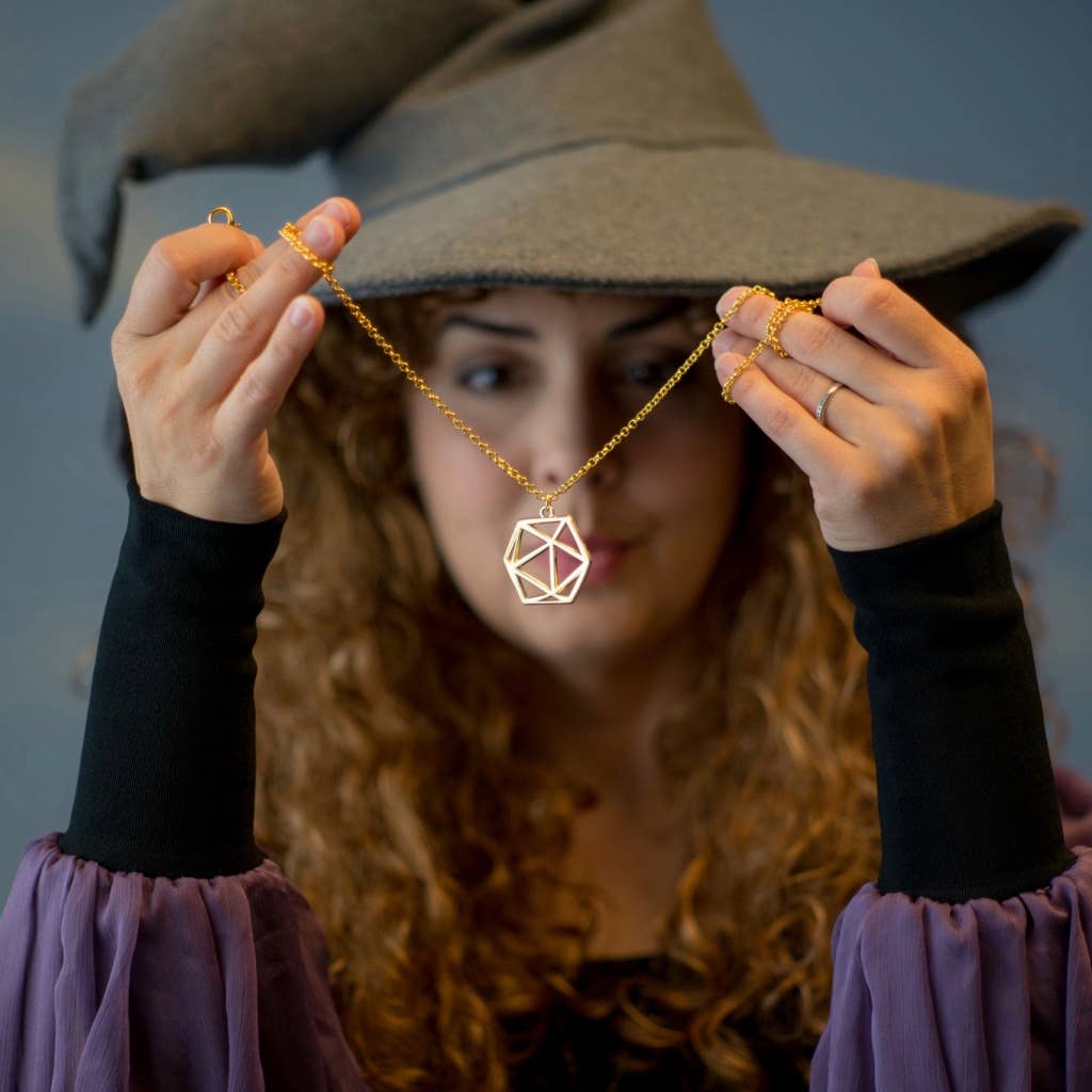 D20 Dice Pendant - Silver - Twenty Sided D&D - Image 4