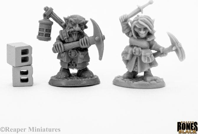 Reaper Bones Black Miniatures Deep Gnome Heroes (2) - Image 2