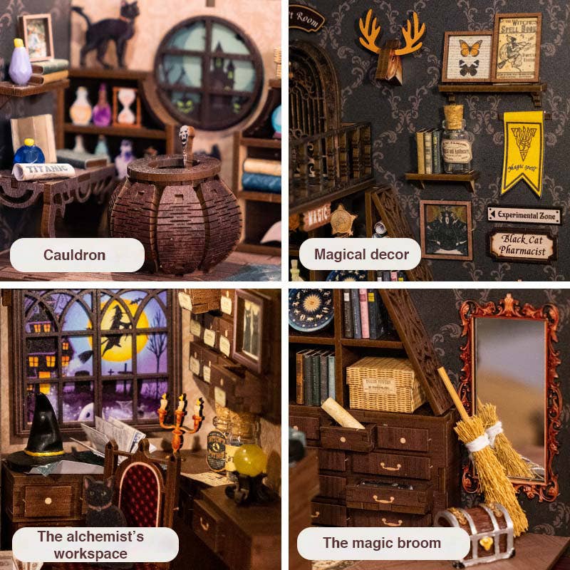 DIY Book Nook Kit: Magic Pharmacist with Dust Cover - Image 5