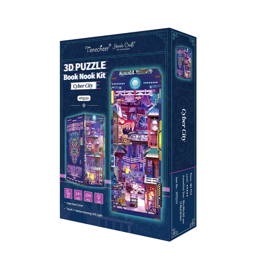 DIY Bookend Puzzle: Cyber City