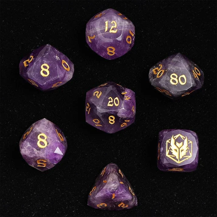 Dragon’s Hoard Luster Cut Dice Set - Amethyst - Image 4