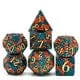 Dragon Scale: Blue Fire - Metal RPG Dice Set