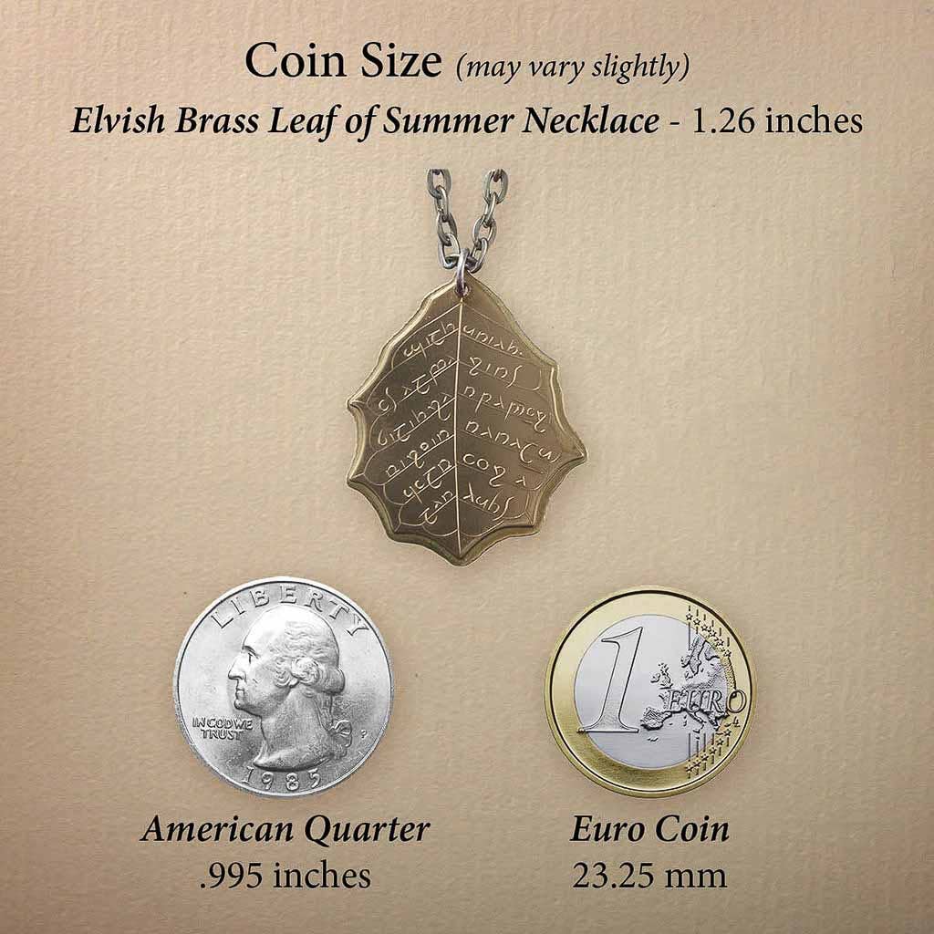 Elvish Brass Leaf Necklace - Image 3