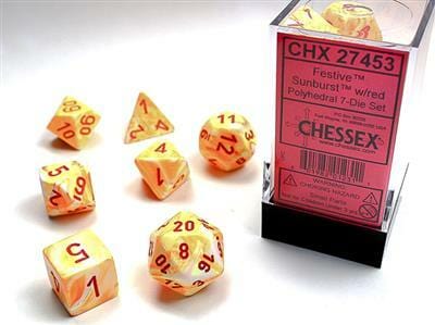 Festive Sunburst/red Polyhedral 7-Die Set - Image 2