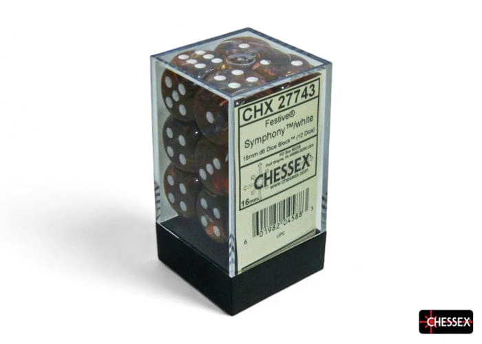Festive Symphony/white d6 Dice Block (12 Dice) - Image 2